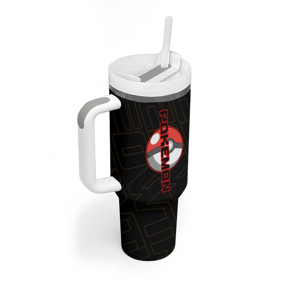 Meowth Poké Tumbler With Handle Vintage Anime Cartoon Style