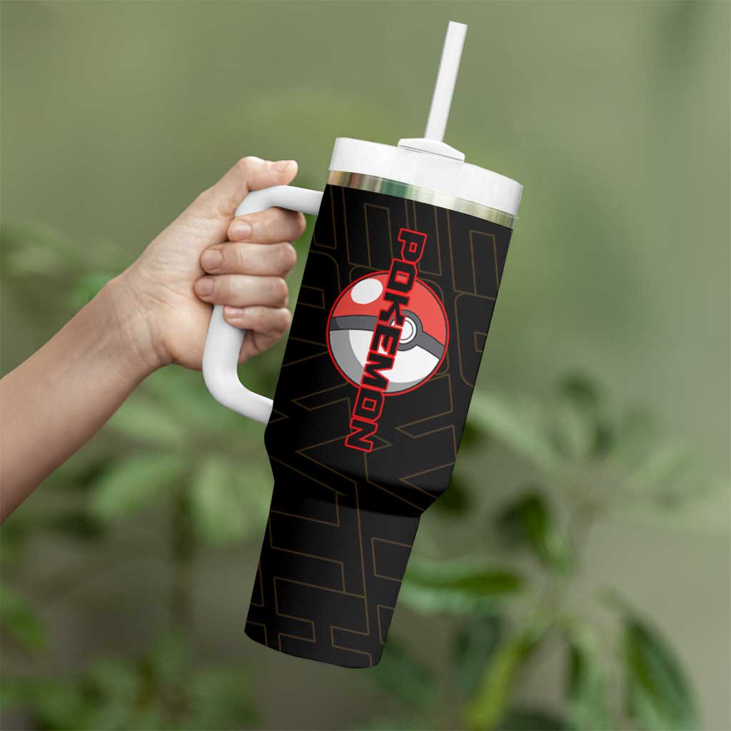 Meowth Poké Tumbler With Handle Vintage Anime Cartoon Style