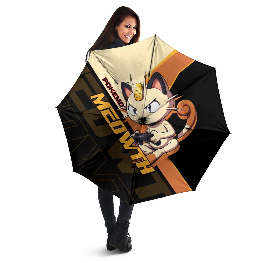 Meowth Poké Umbrella Vintage Anime Cartoon Style