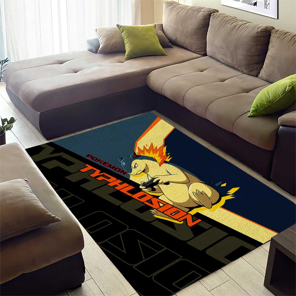 Typhlosion Poké Area Rug Classic Retro Anime Style