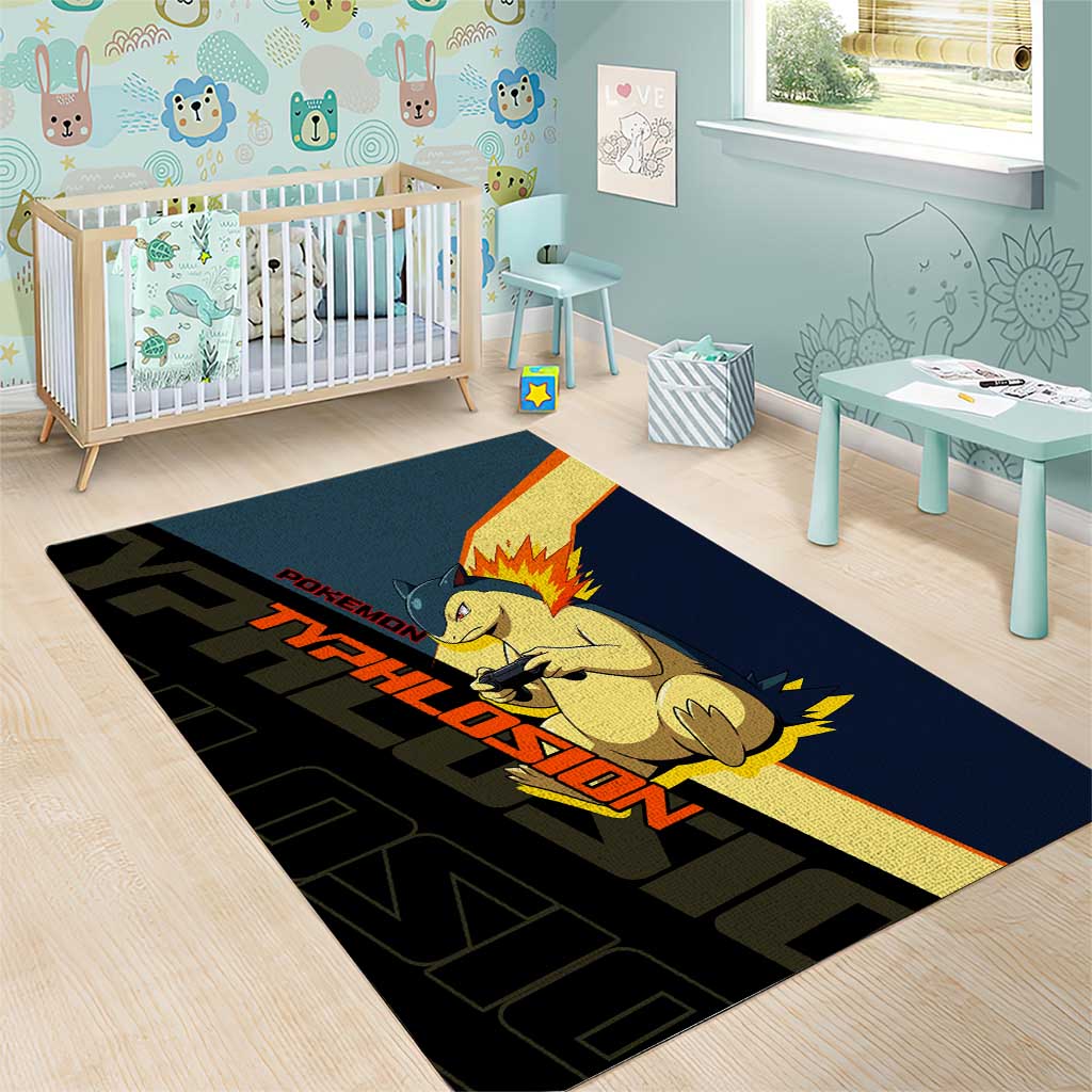 Typhlosion Poké Area Rug Classic Retro Anime Style