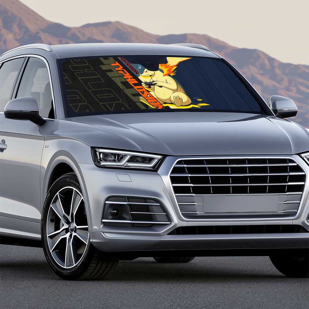 Typhlosion Poké Auto Sun Shade Classic Retro Anime Style