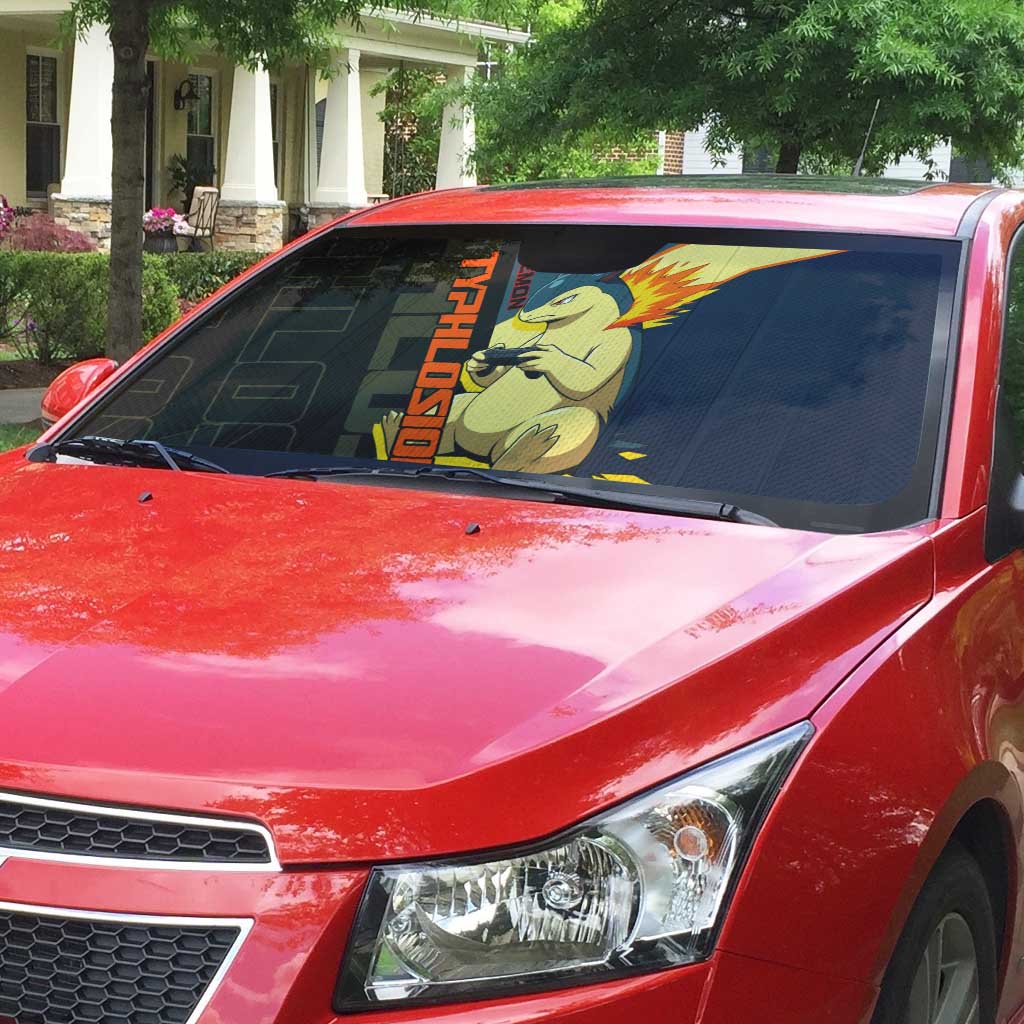 Typhlosion Poké Auto Sun Shade Classic Retro Anime Style