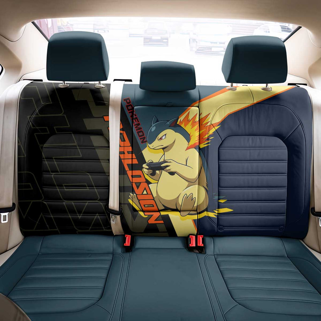 Typhlosion Poké Back Car Seat Cover Classic Retro Anime Style