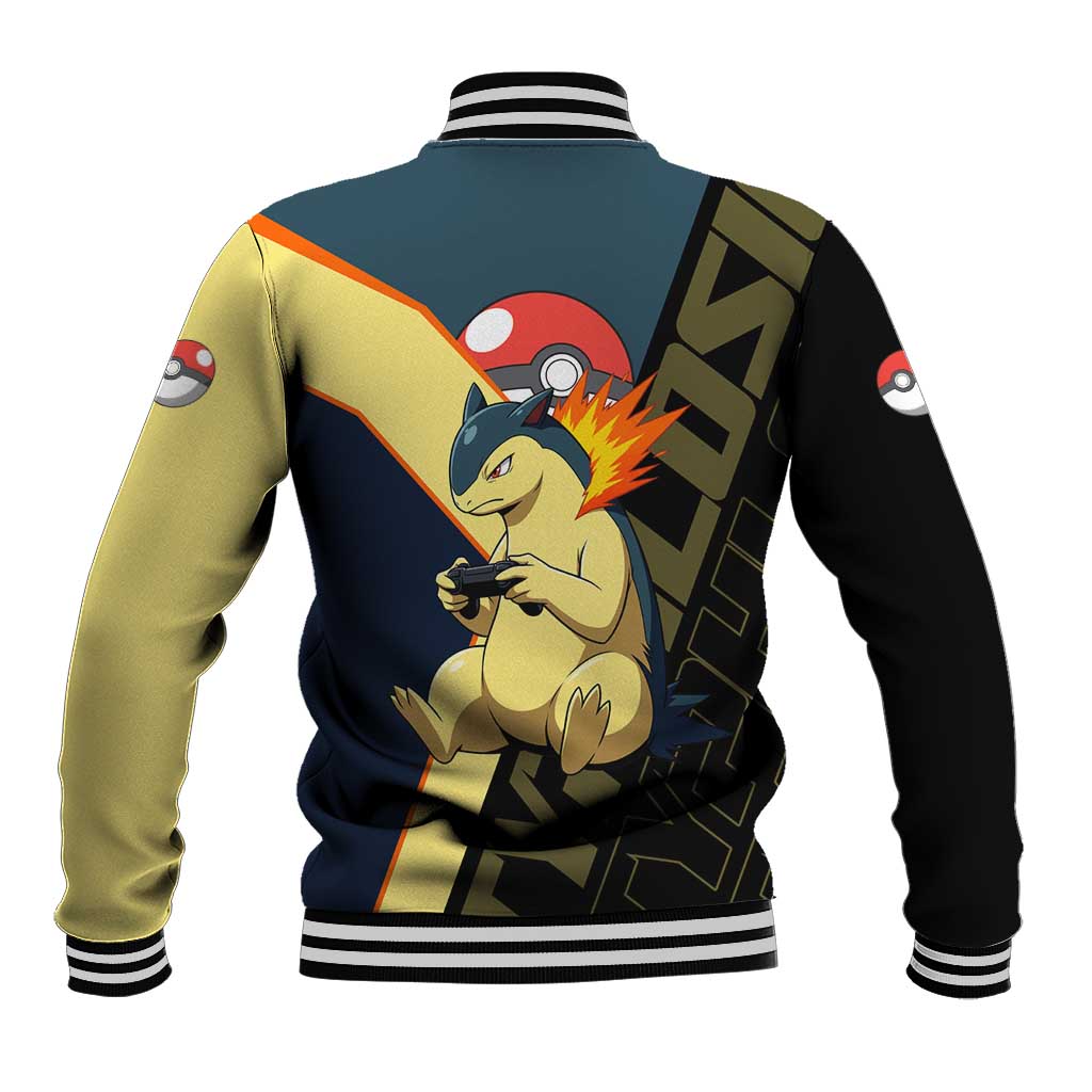 Typhlosion Poké Baseball Jacket Classic Retro Anime Style