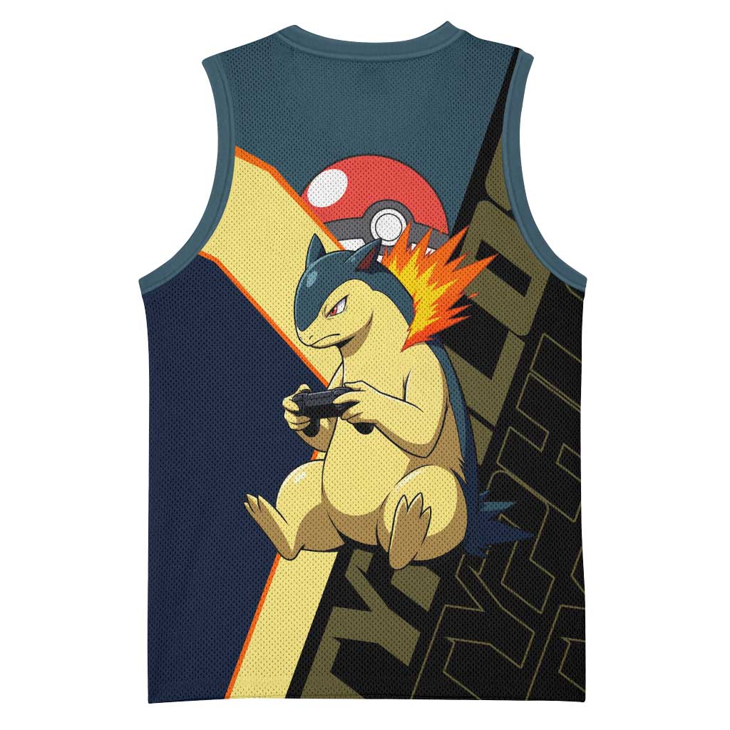 Typhlosion Poké Basketball Jersey Classic Retro Anime Style