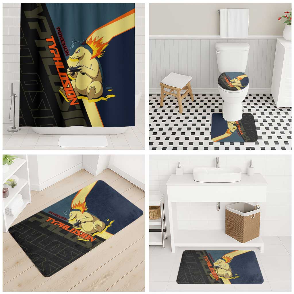 Typhlosion Poké Bathroom Set Classic Retro Anime Style