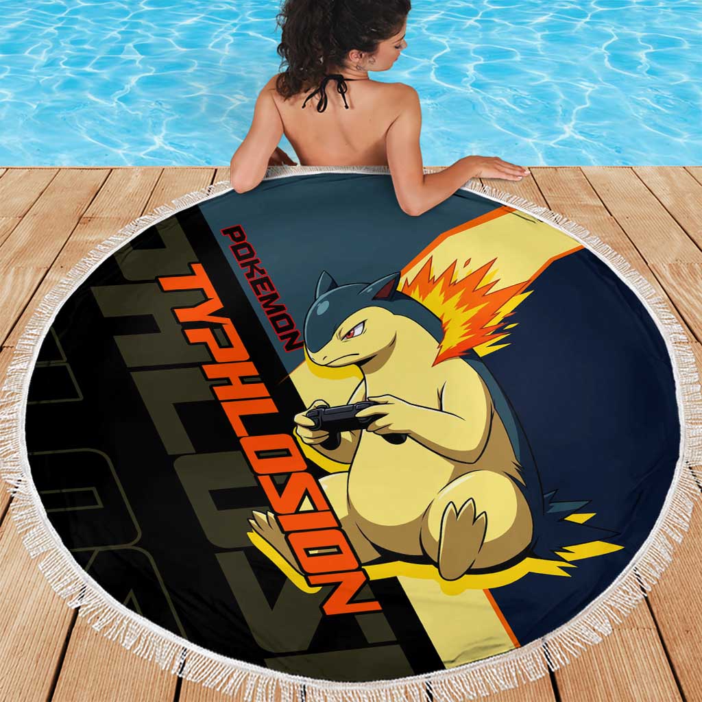 Typhlosion Poké Beach Blanket Classic Retro Anime Style