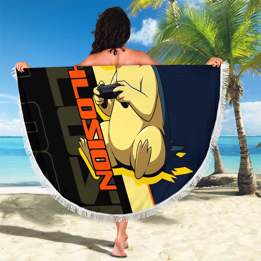 Typhlosion Poké Beach Blanket Classic Retro Anime Style