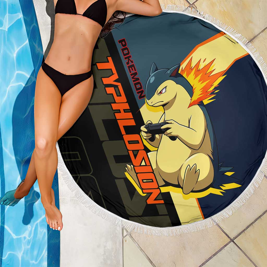 Typhlosion Poké Beach Blanket Classic Retro Anime Style