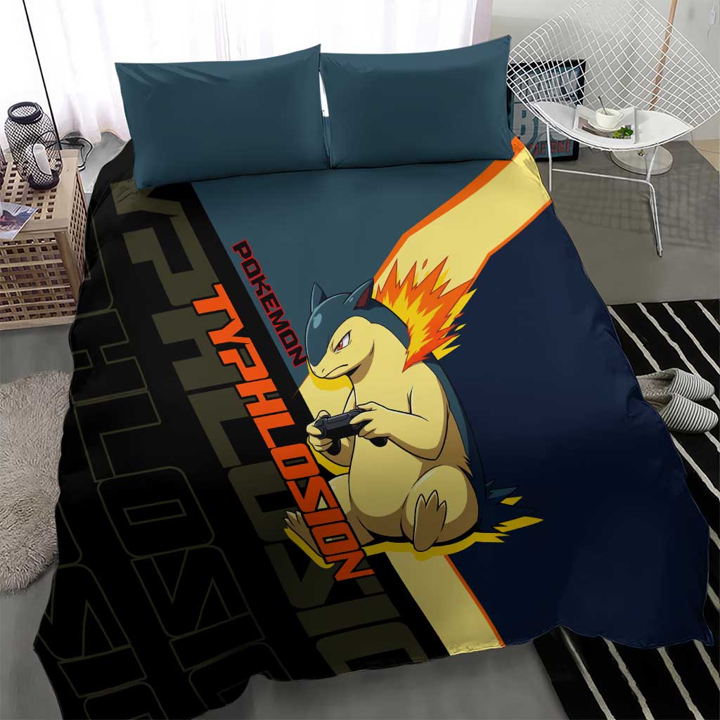 Typhlosion Poké Bedding Set Classic Retro Anime Style