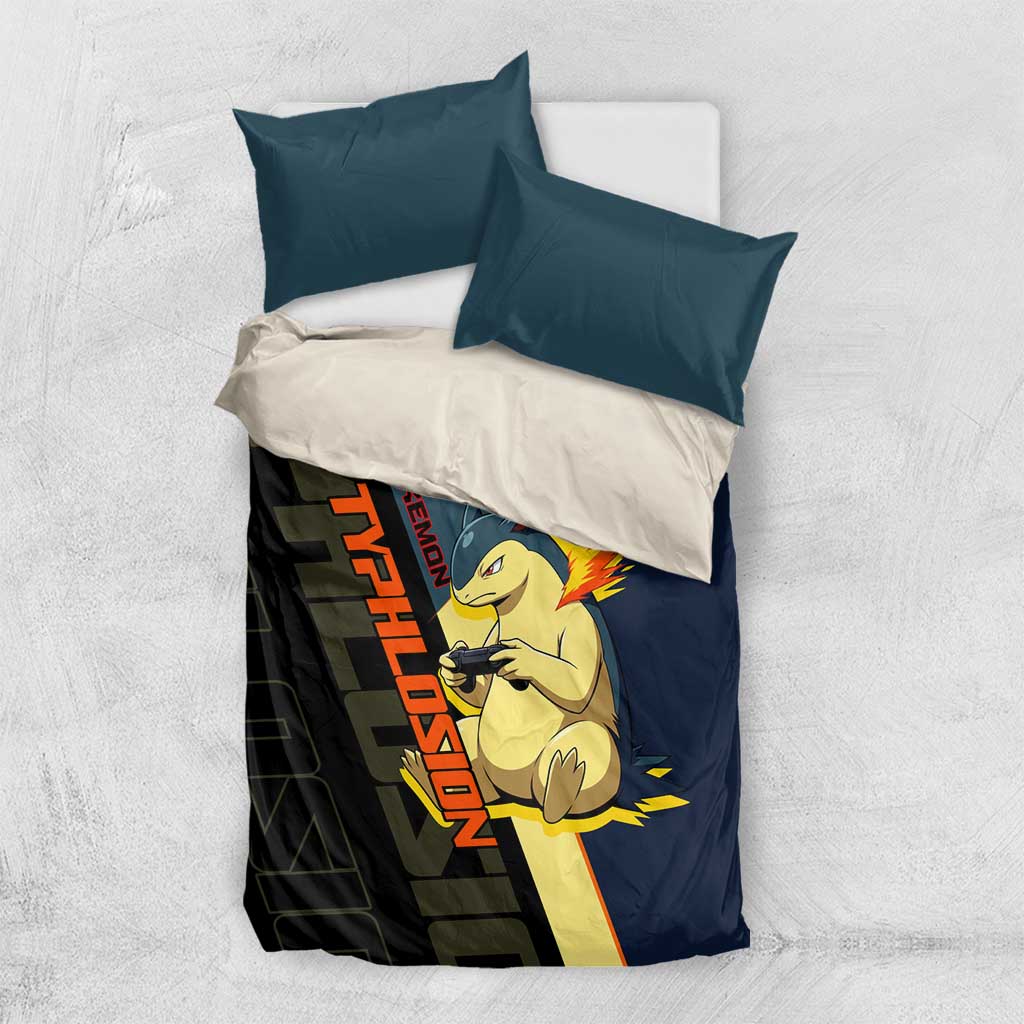 Typhlosion Poké Bedding Set Classic Retro Anime Style