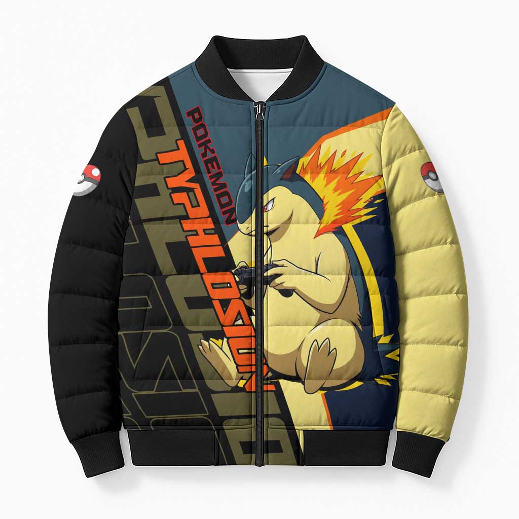 Typhlosion Poké Bomber Puffer Jacket Classic Retro Anime Style