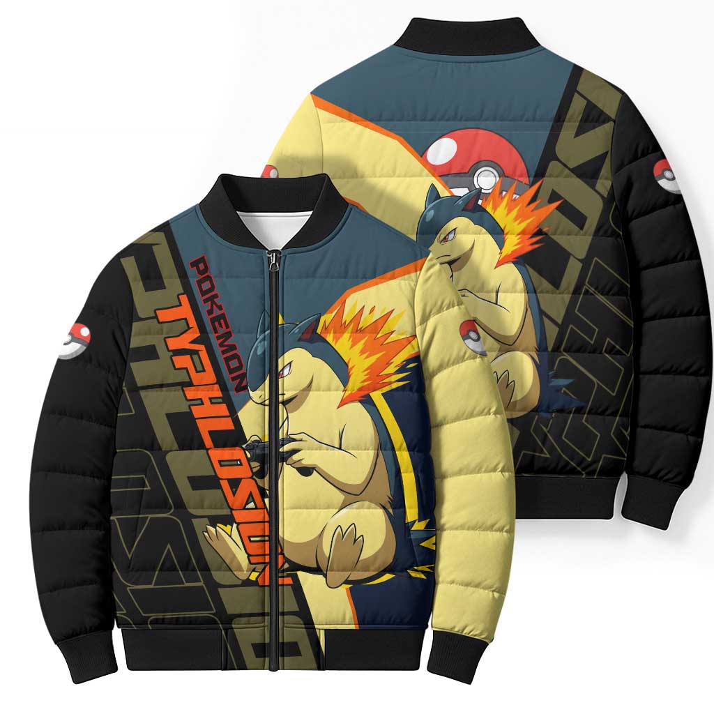 Typhlosion Poké Bomber Puffer Jacket Classic Retro Anime Style
