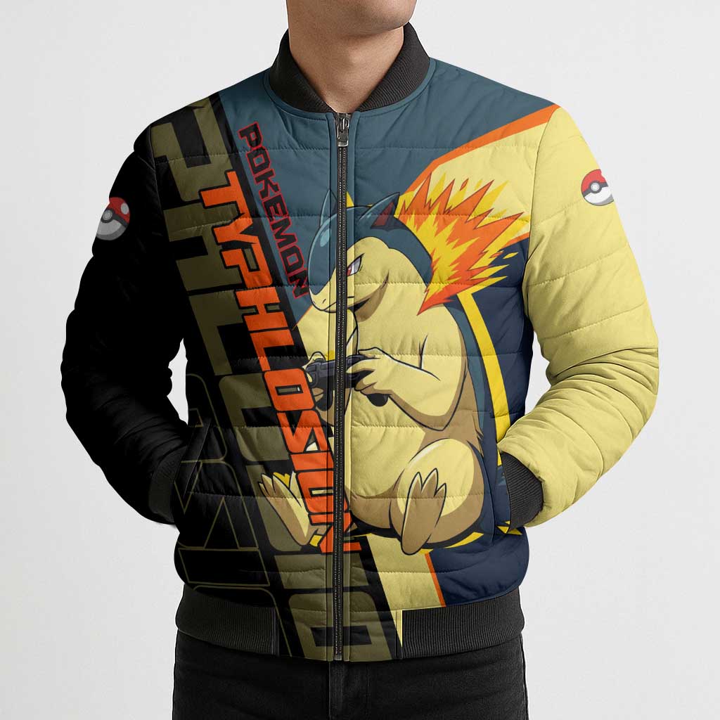 Typhlosion Poké Bomber Puffer Jacket Classic Retro Anime Style