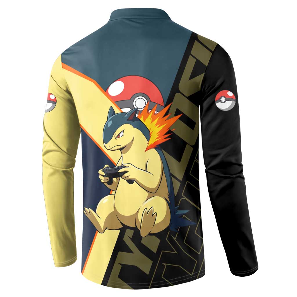 Typhlosion Poké Button Sweatshirt Classic Retro Anime Style