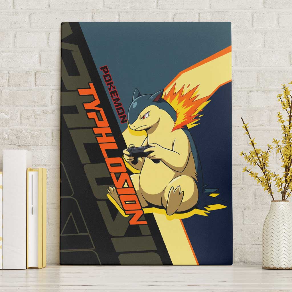 Typhlosion Poké Canvas Wall Art Classic Retro Anime Style