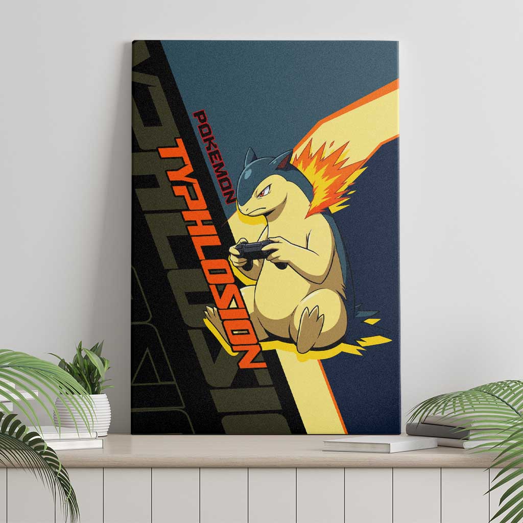Typhlosion Poké Canvas Wall Art Classic Retro Anime Style