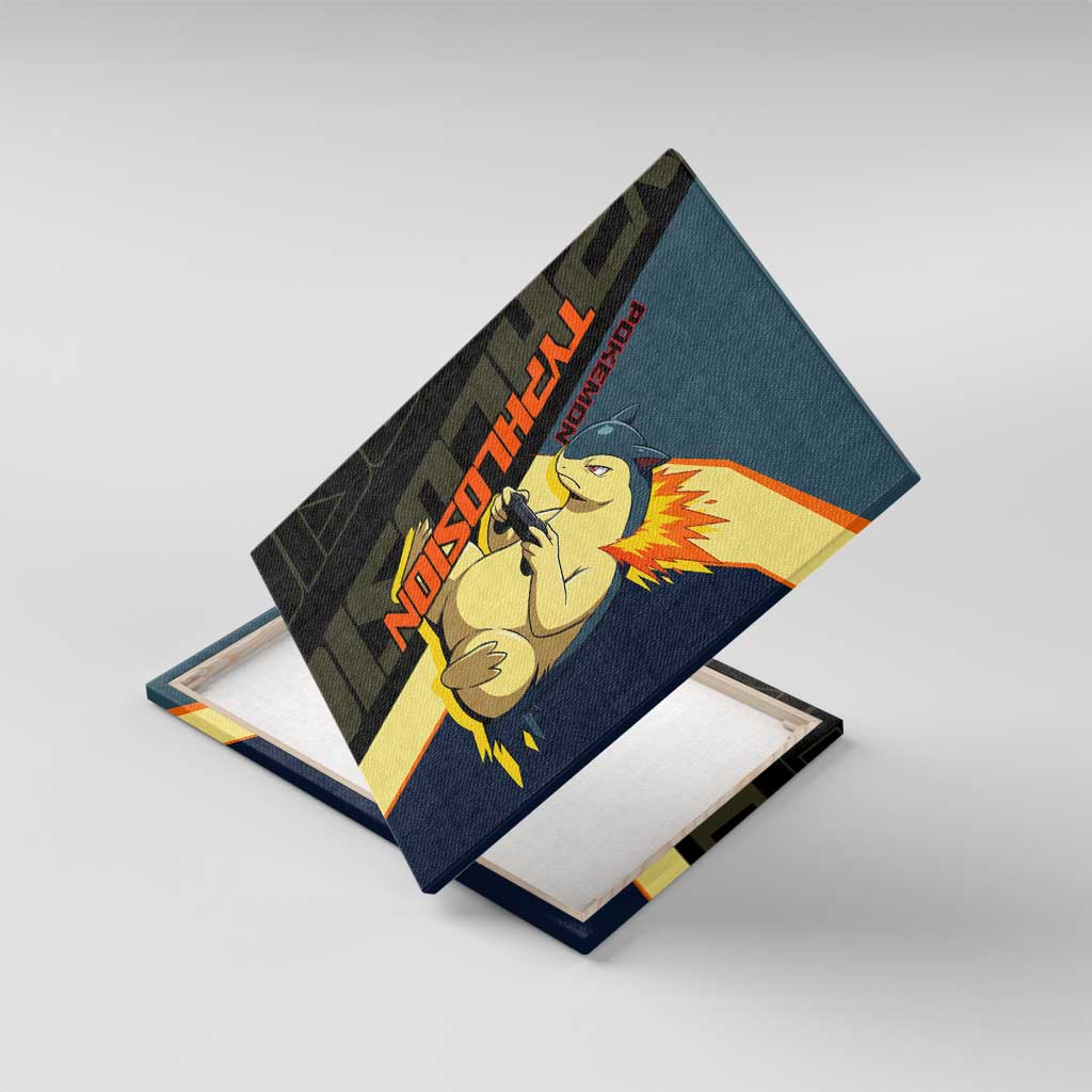 Typhlosion Poké Canvas Wall Art Classic Retro Anime Style