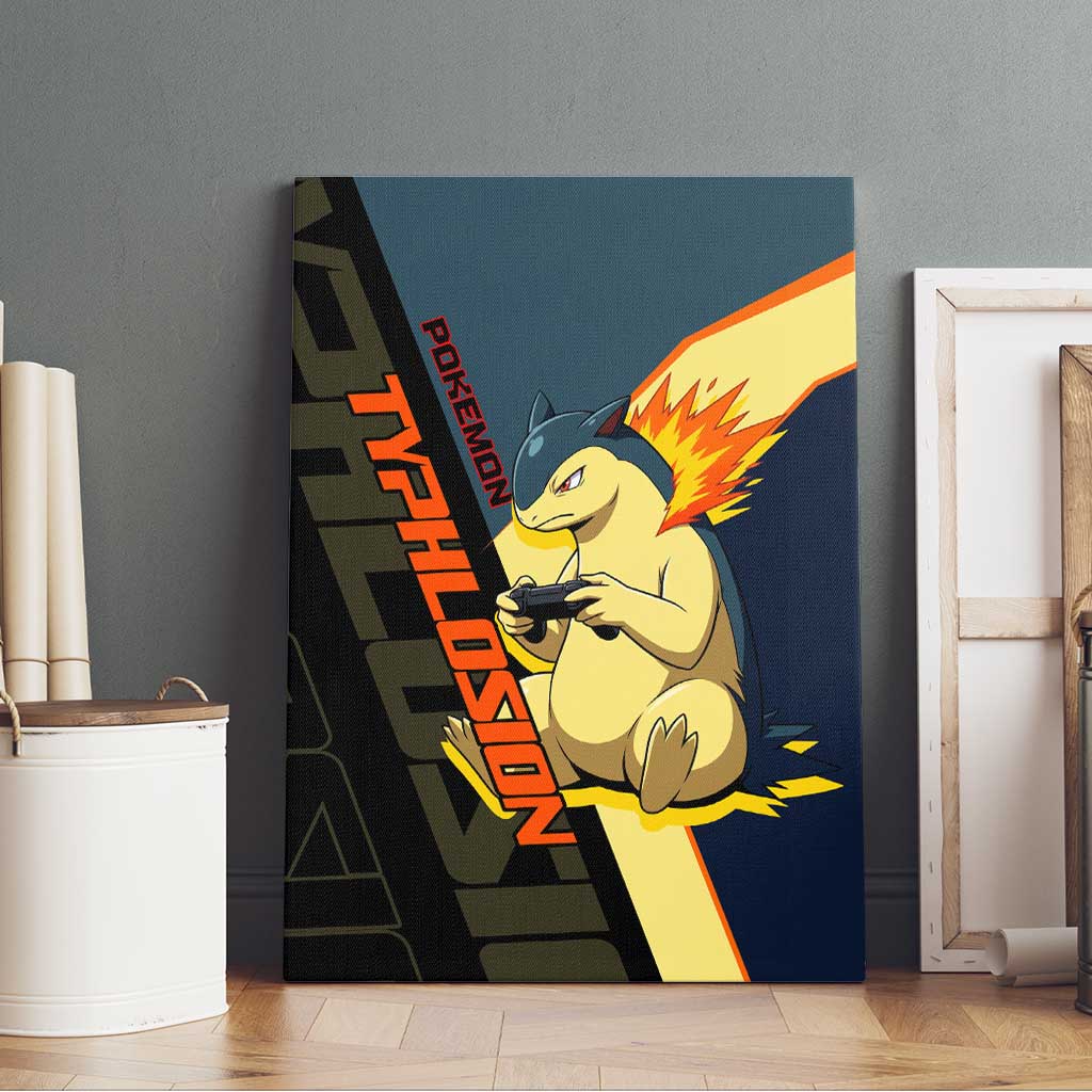 Typhlosion Poké Canvas Wall Art Classic Retro Anime Style