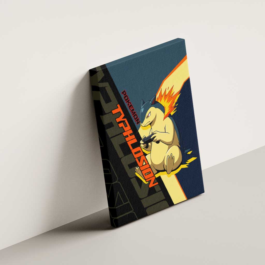 Typhlosion Poké Canvas Wall Art Classic Retro Anime Style