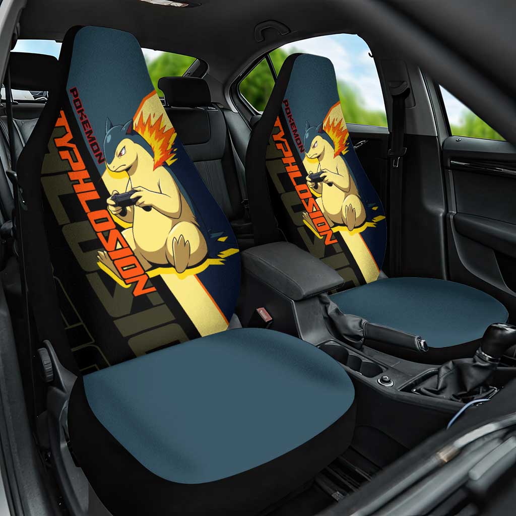 Typhlosion Poké Car Seat Cover Classic Retro Anime Style