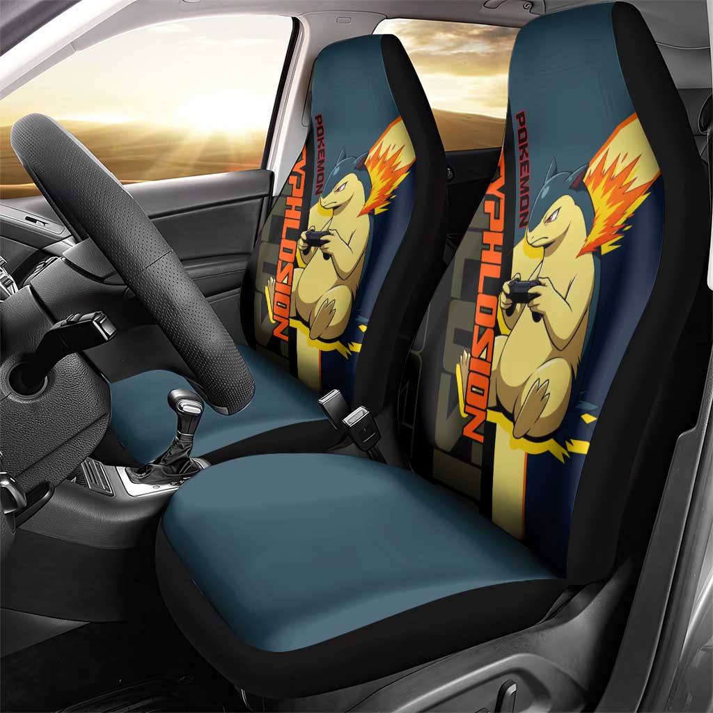 Typhlosion Poké Car Seat Cover Classic Retro Anime Style