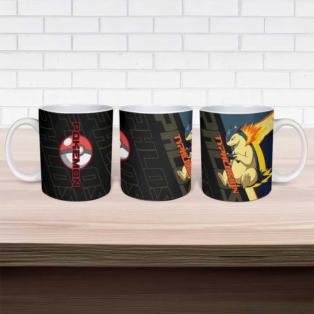 Typhlosion Poké Ceramic Mug Classic Retro Anime Style