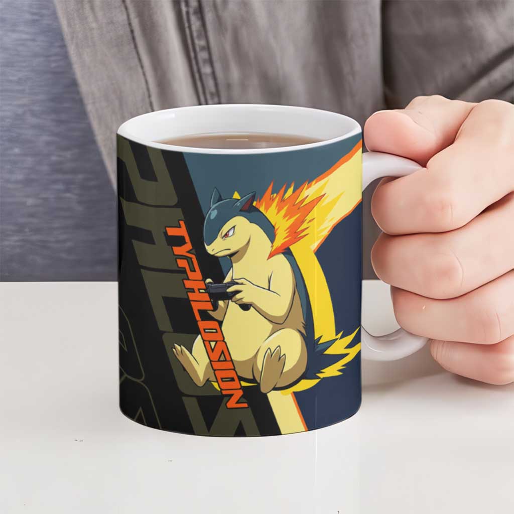 Typhlosion Poké Ceramic Mug Classic Retro Anime Style