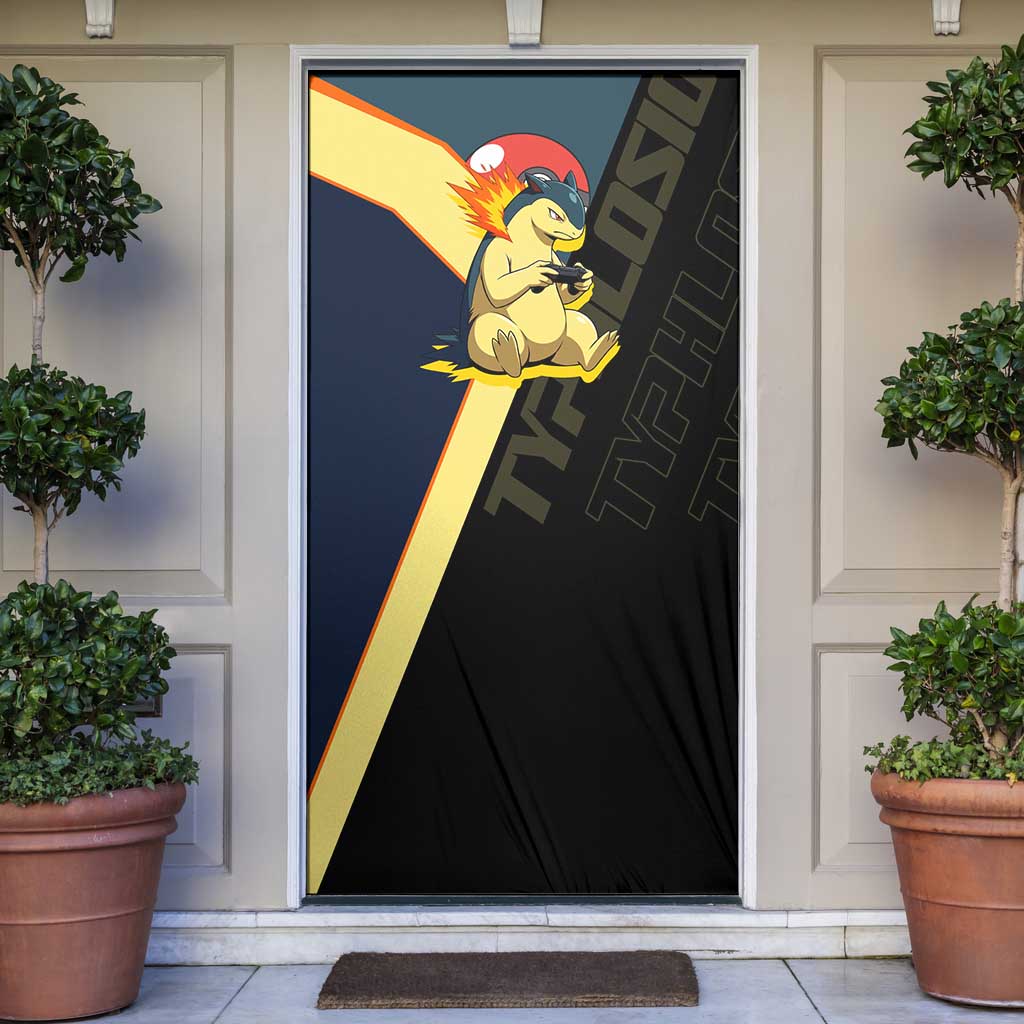 Typhlosion Poké Door Cover Classic Retro Anime Style