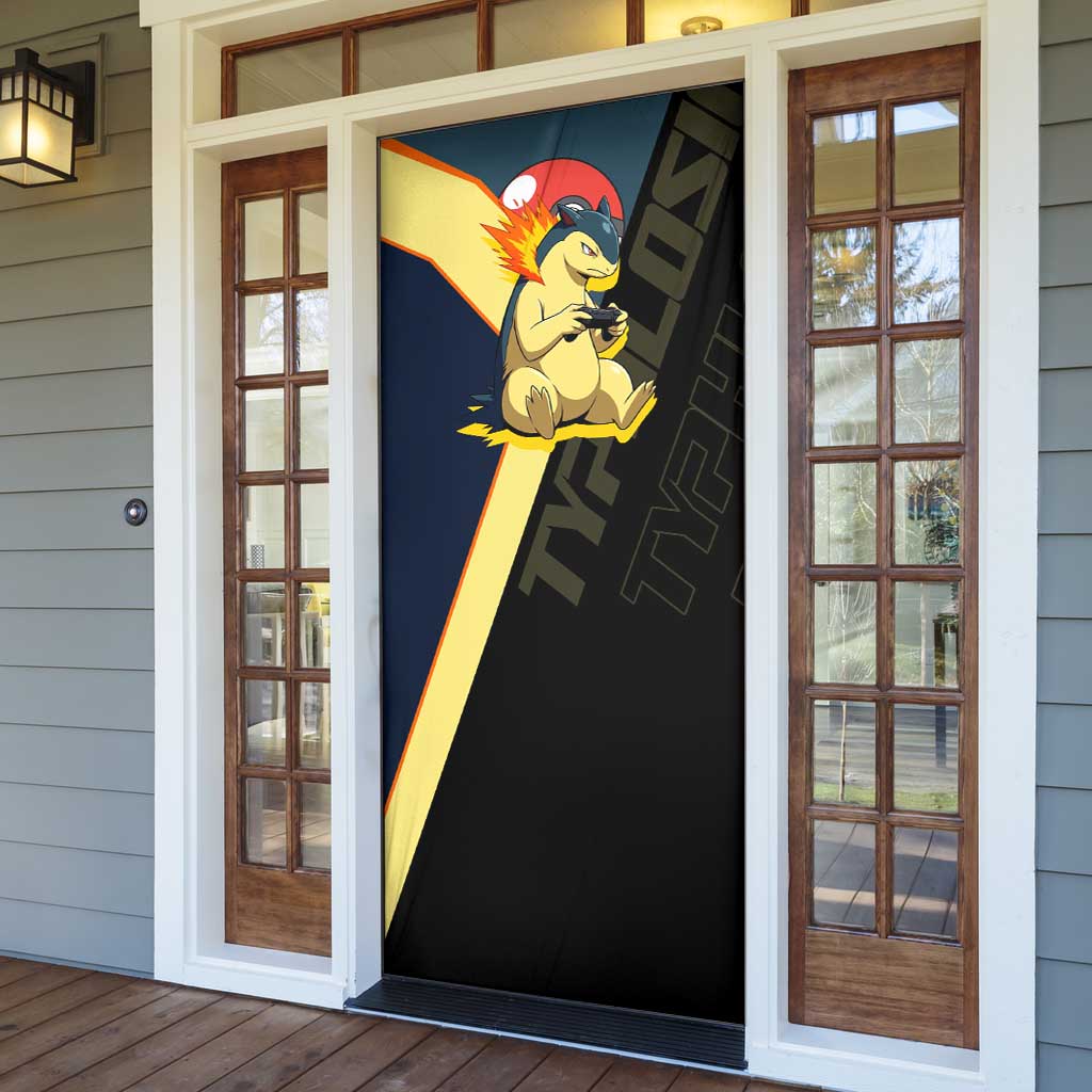 Typhlosion Poké Door Cover Classic Retro Anime Style