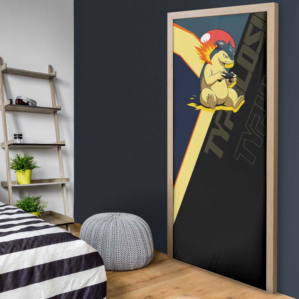 Typhlosion Poké Door Cover Classic Retro Anime Style
