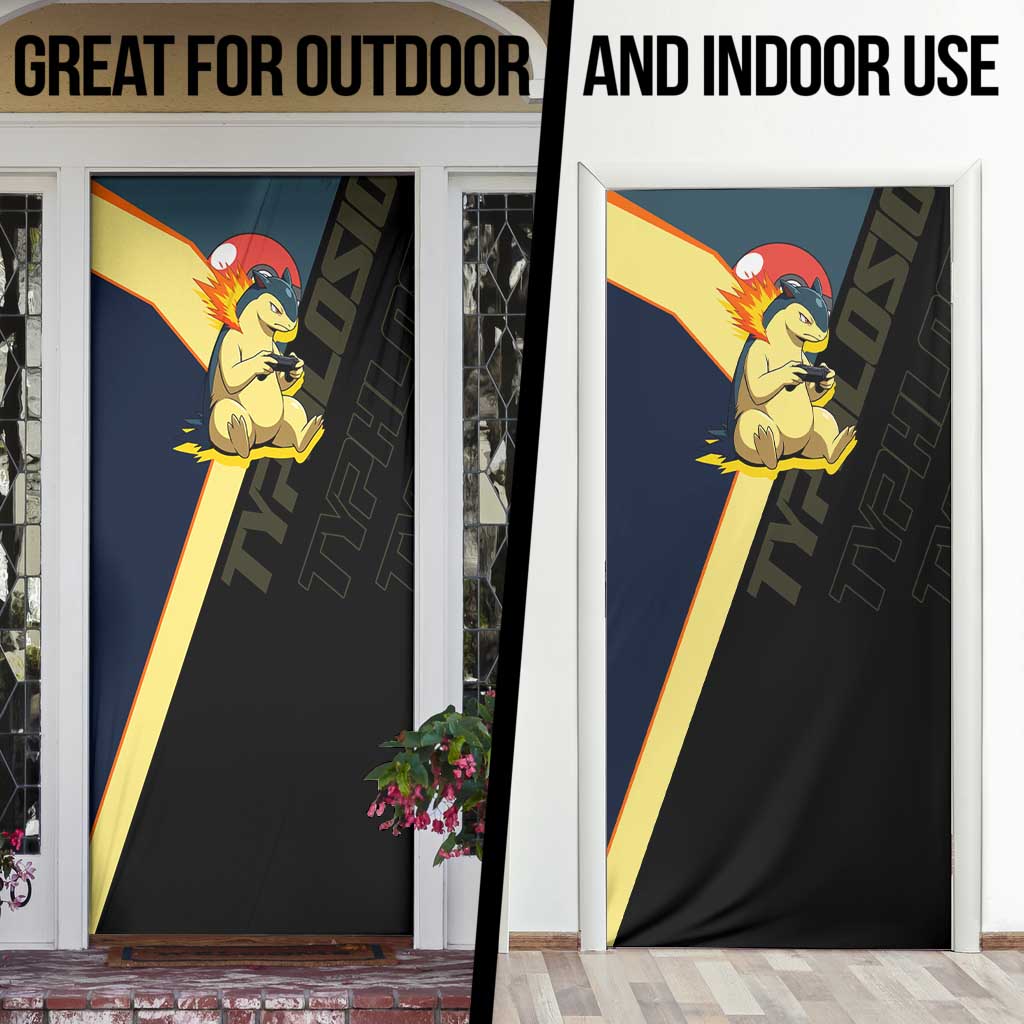 Typhlosion Poké Door Cover Classic Retro Anime Style