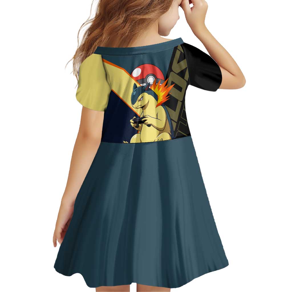 Typhlosion Poké Family Matching Tank Maxi Dress and Hawaiian Shirt Classic Retro Anime Style