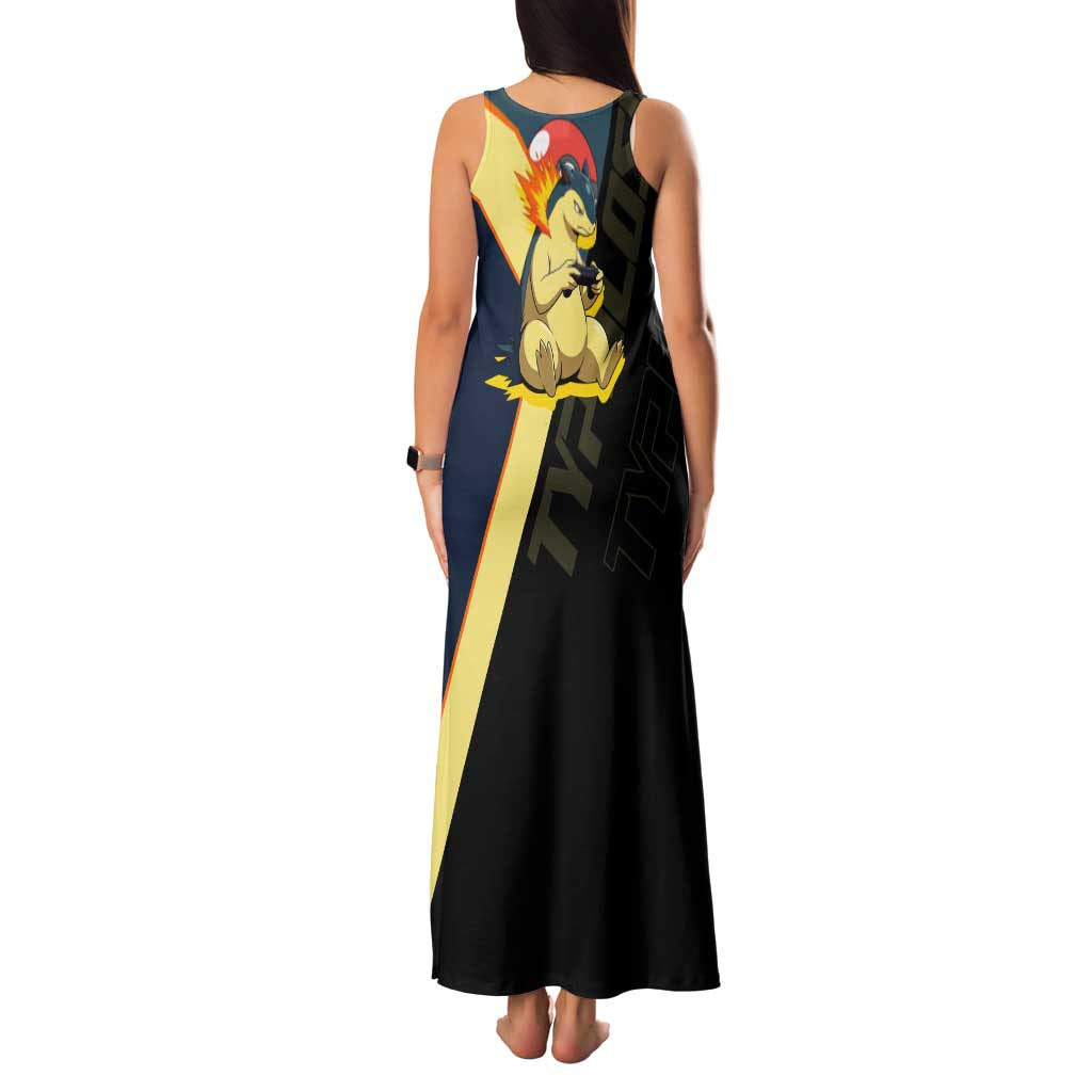 Typhlosion Poké Family Matching Tank Maxi Dress and Hawaiian Shirt Classic Retro Anime Style