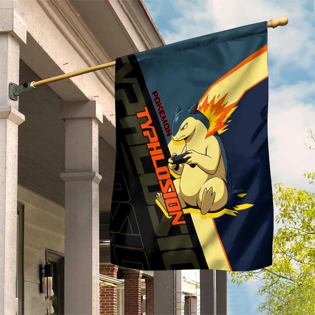 Typhlosion Poké Garden Flag Classic Retro Anime Style