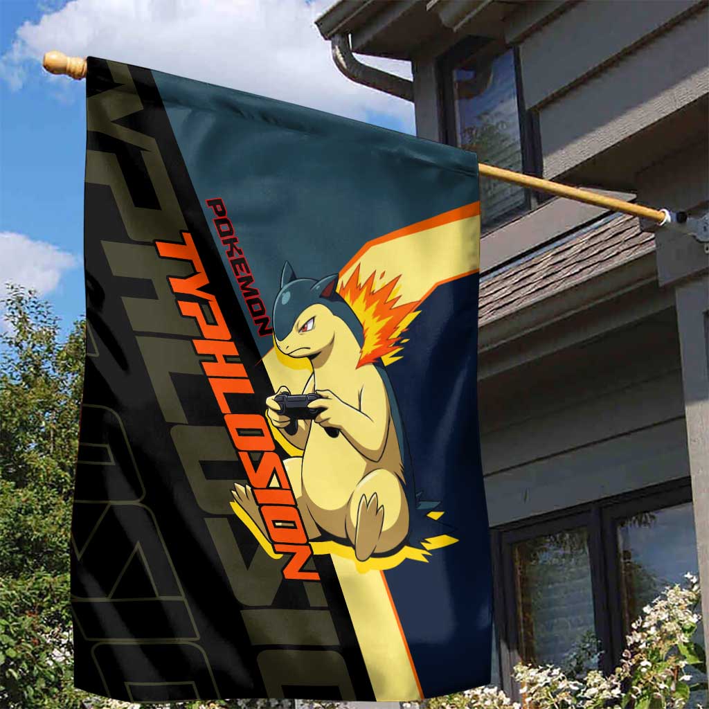 Typhlosion Poké Garden Flag Classic Retro Anime Style