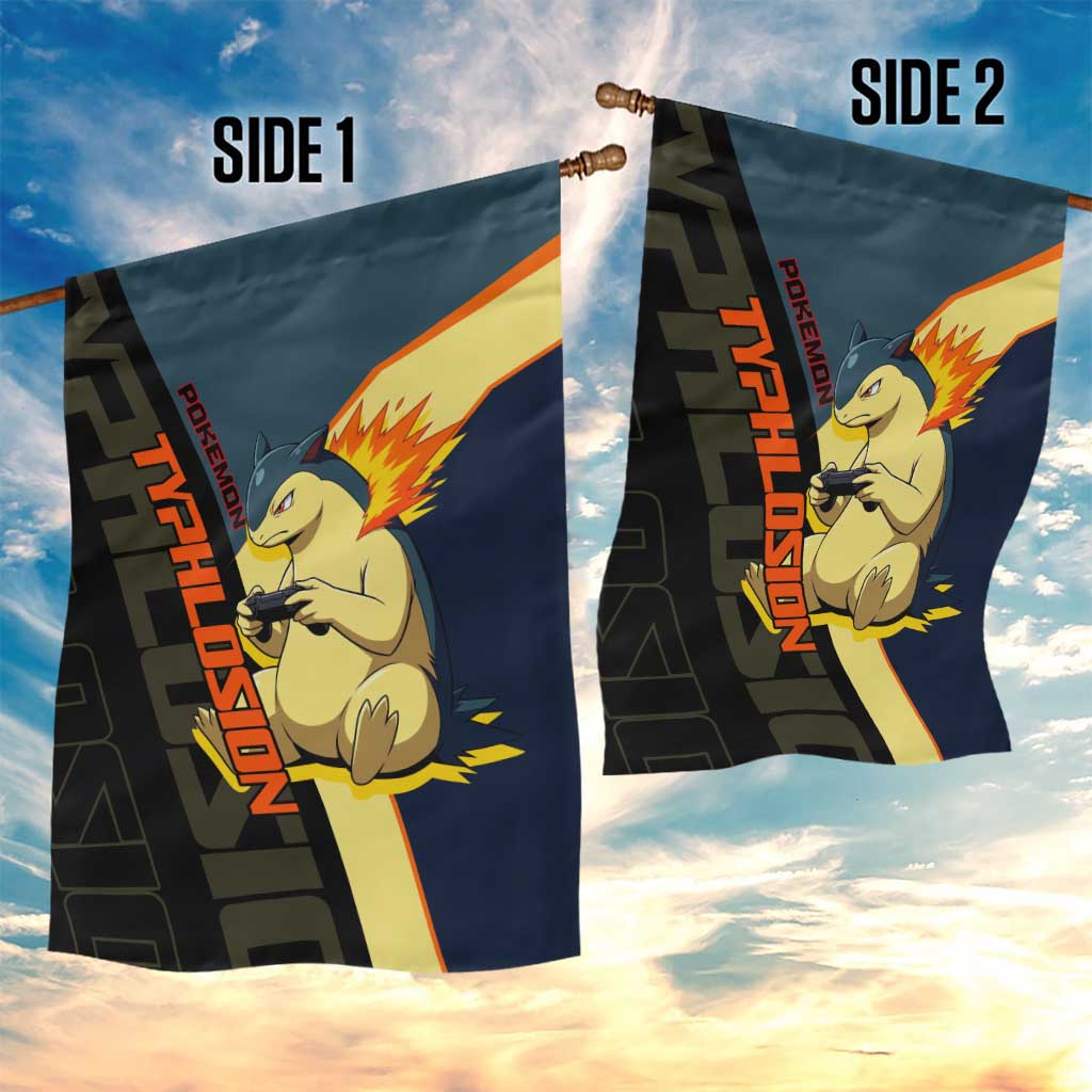 Typhlosion Poké Garden Flag Classic Retro Anime Style