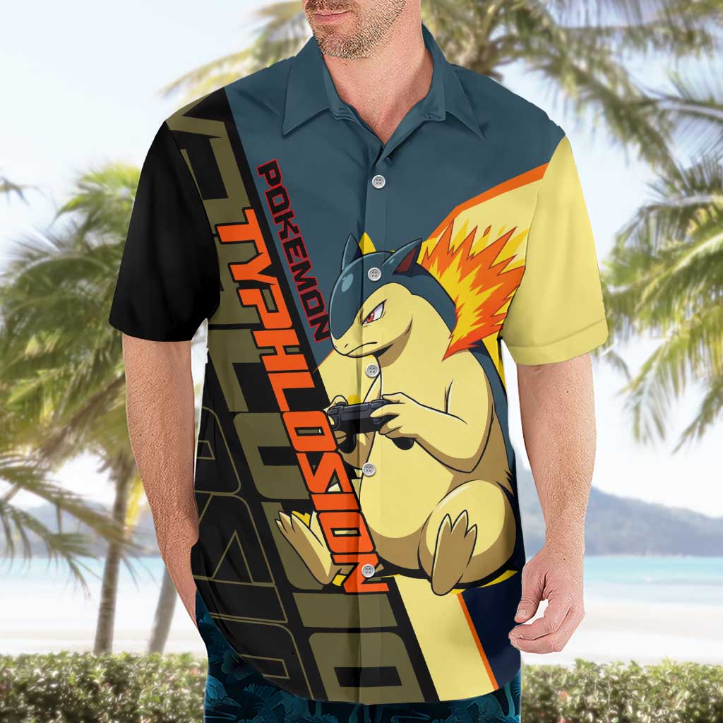 Typhlosion Poké Hawaiian Shirt Classic Retro Anime Style