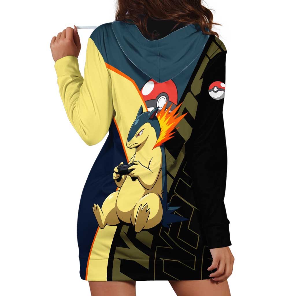 Typhlosion Poké Hoodie Dress Classic Retro Anime Style
