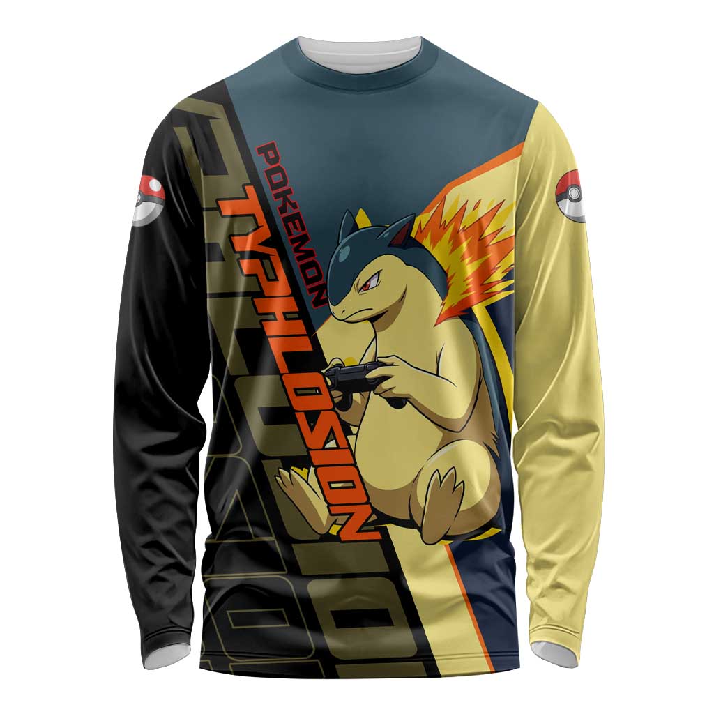 Typhlosion Poké Long Sleeve Shirt Classic Retro Anime Style