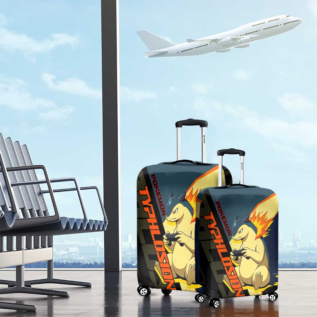 Typhlosion Poké Luggage Cover Classic Retro Anime Style