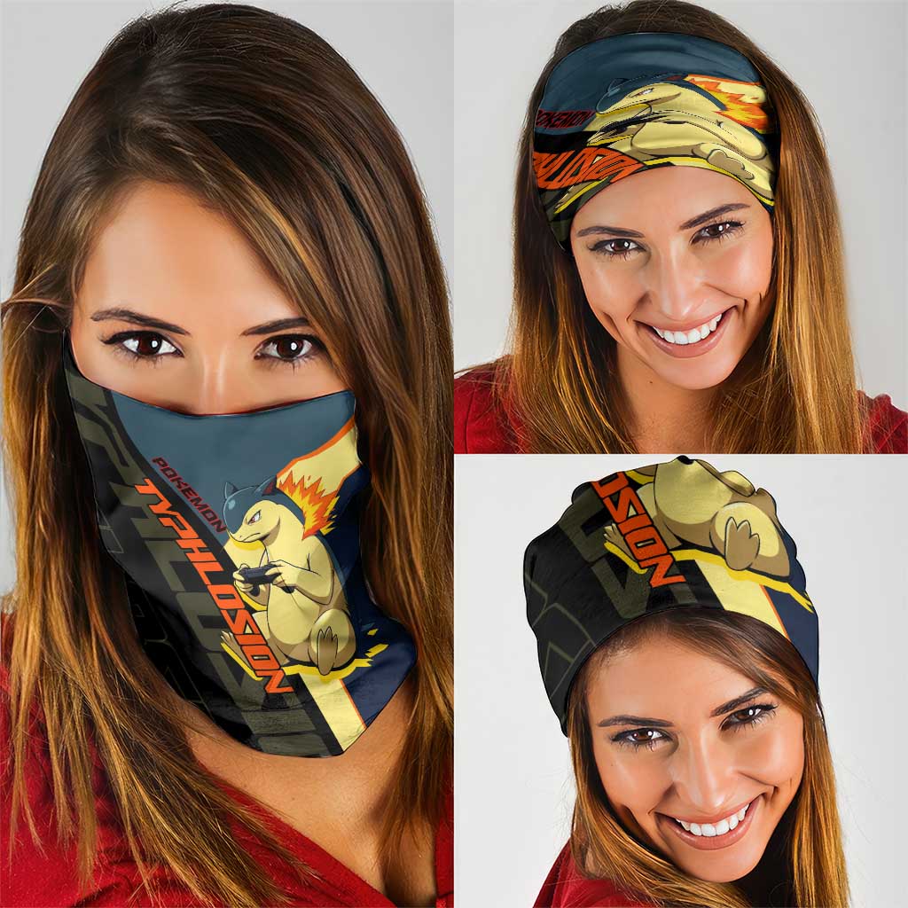Typhlosion Poké Neck Gaiter Classic Retro Anime Style