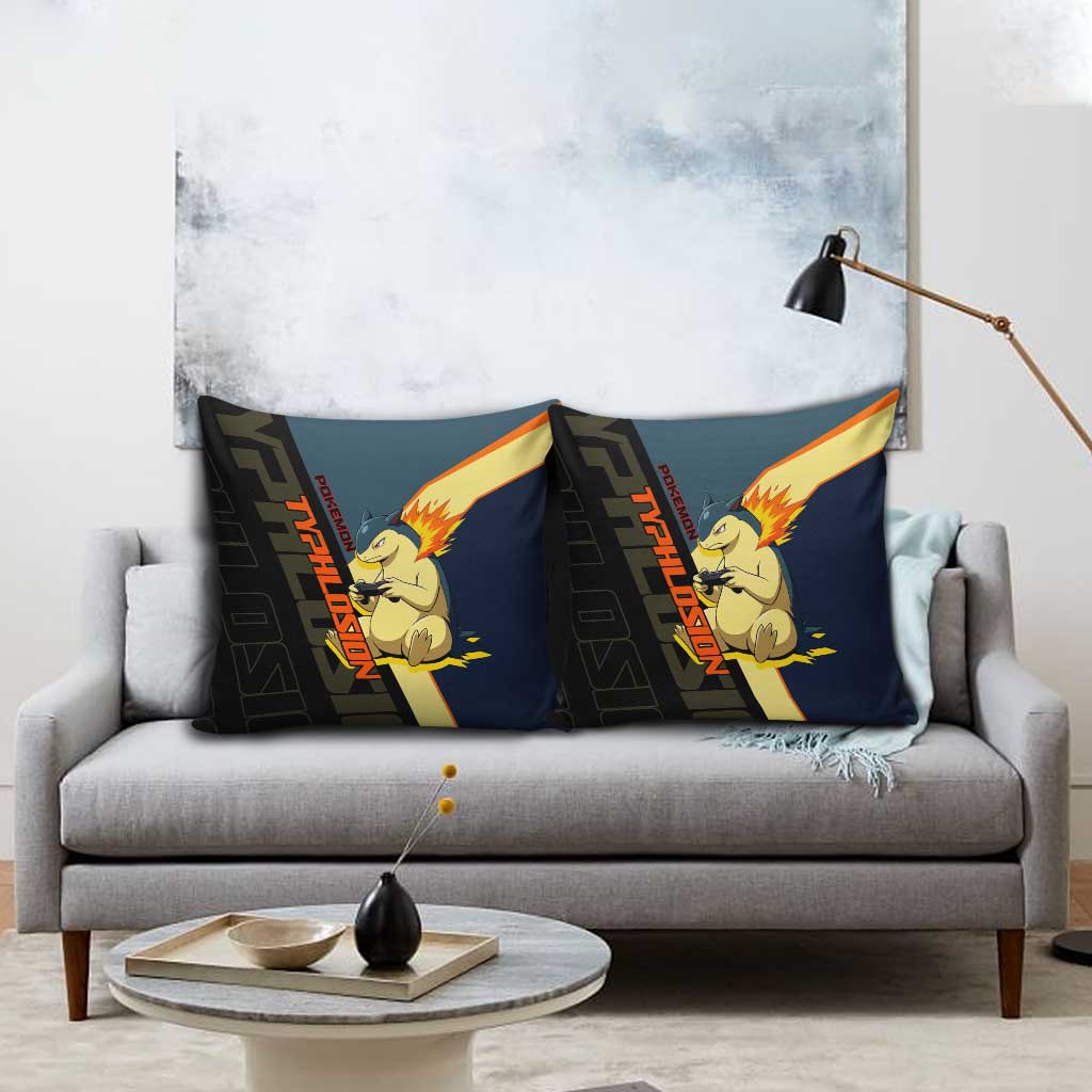 Typhlosion Poké Pillow Cover Classic Retro Anime Style