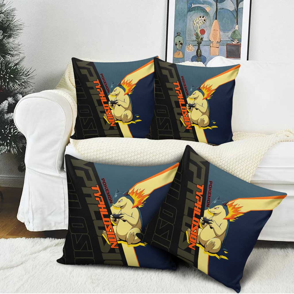 Typhlosion Poké Pillow Cover Classic Retro Anime Style