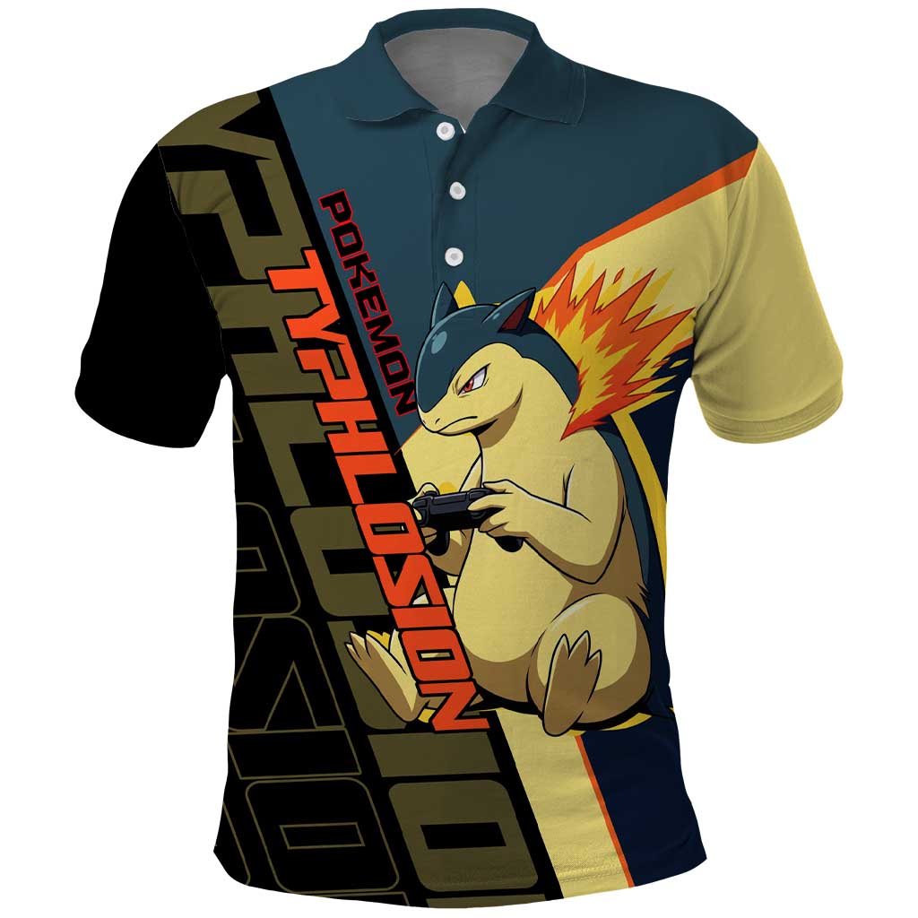 Typhlosion Poké Polo Shirt Classic Retro Anime Style