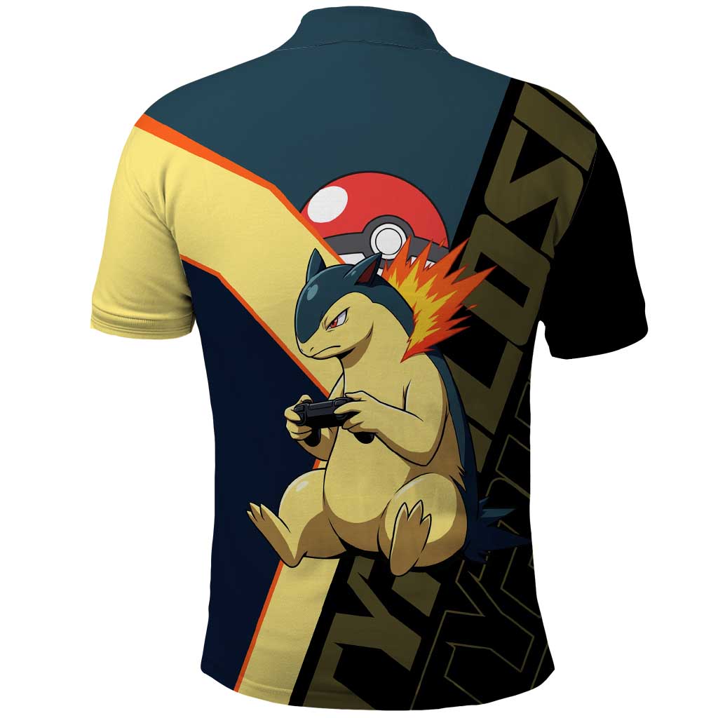 Typhlosion Poké Polo Shirt Classic Retro Anime Style