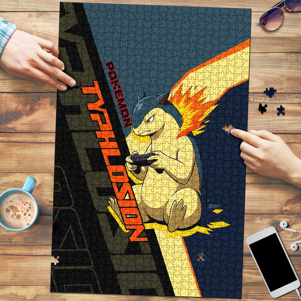 Typhlosion Poké Puzzle Classic Retro Anime Style