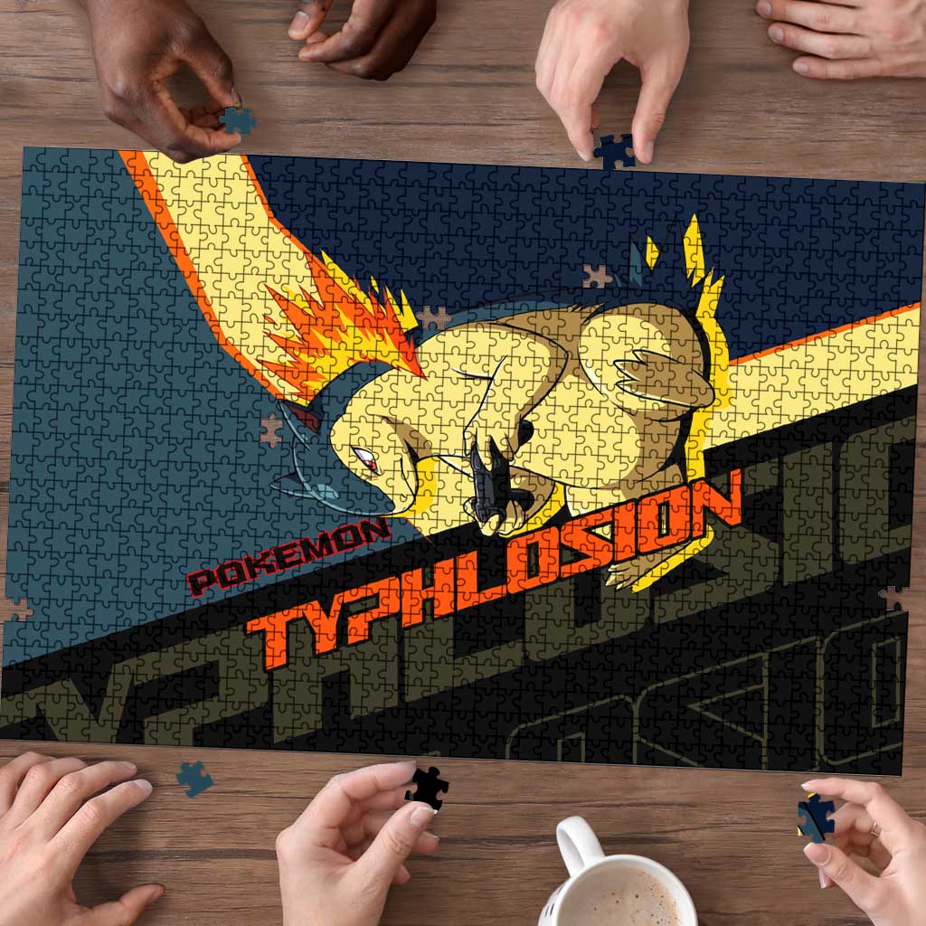 Typhlosion Poké Puzzle Classic Retro Anime Style