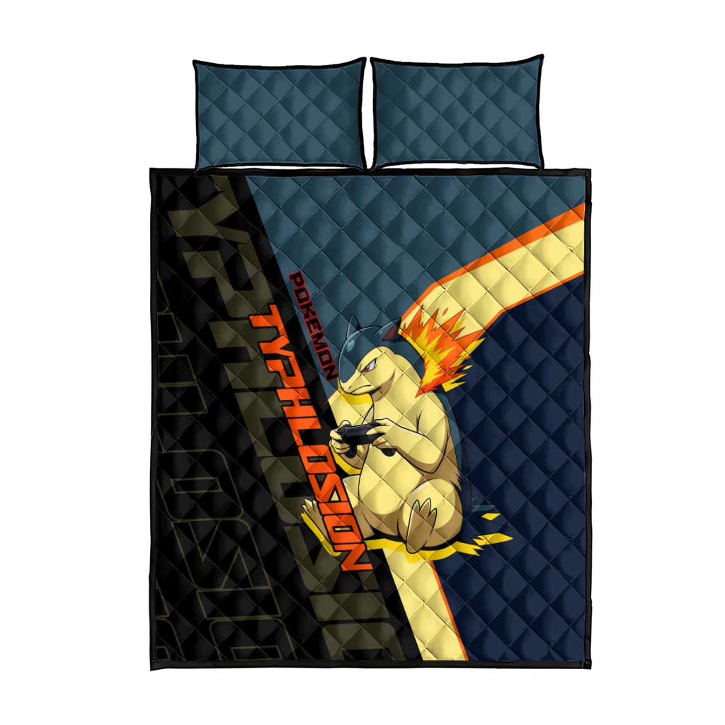 Typhlosion Poké Quilt Bed Set Classic Retro Anime Style